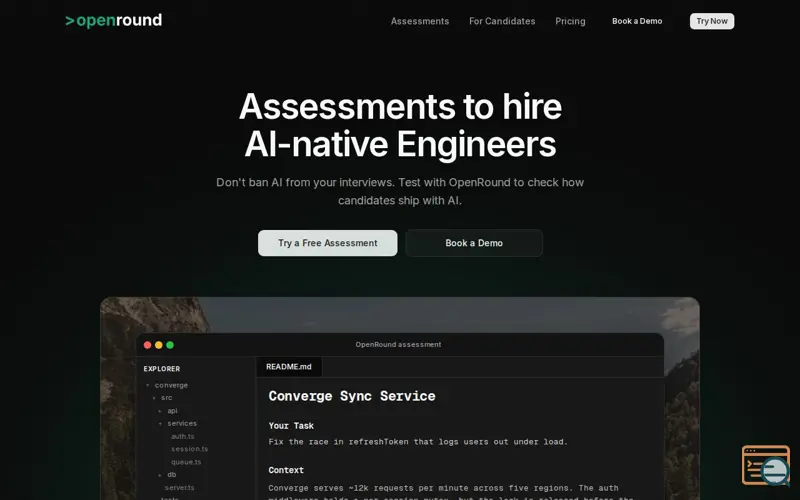 Screenshot of Openround