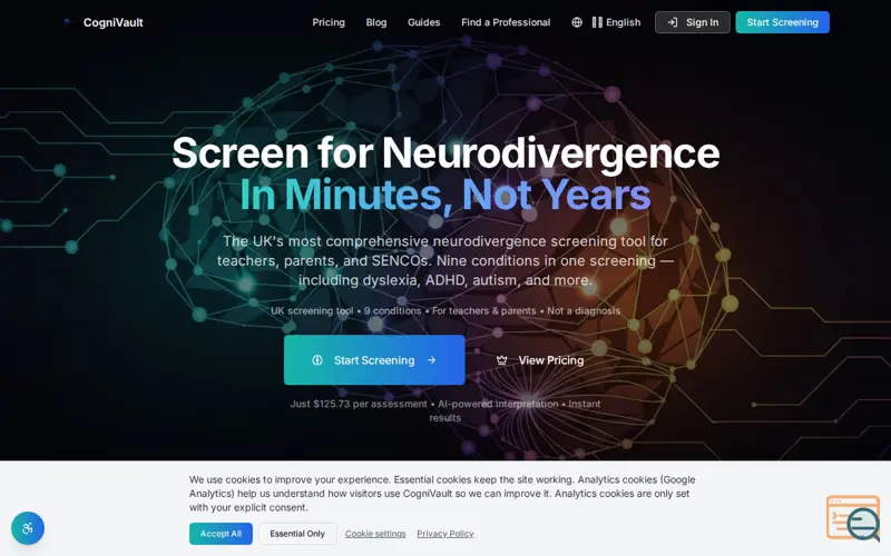 Screenshot of CogniVault