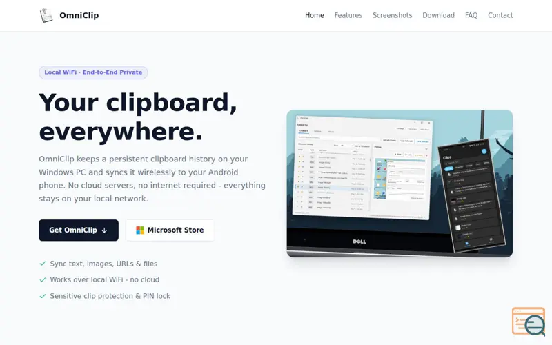 Screenshot of OmniClip