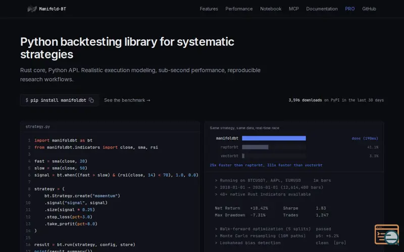 Screenshot of Manifold-BT