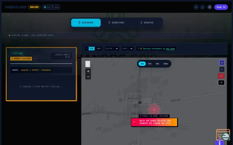 Screenshot of Handog Grid