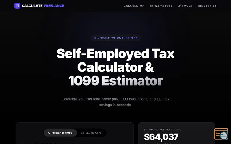 Screenshot of CalculateFreelance