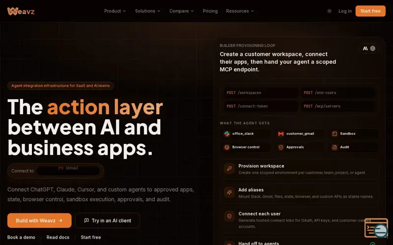 Screenshot of Weavz.io