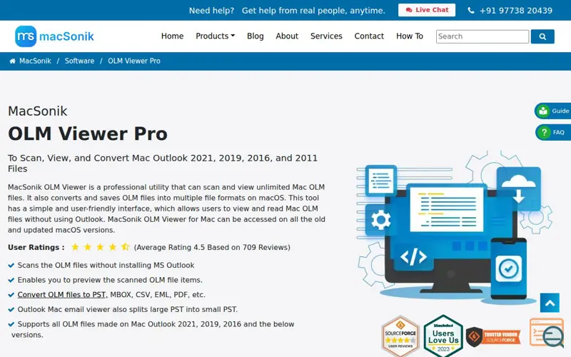 Screenshot of MacSonik OLM Viewer Pro