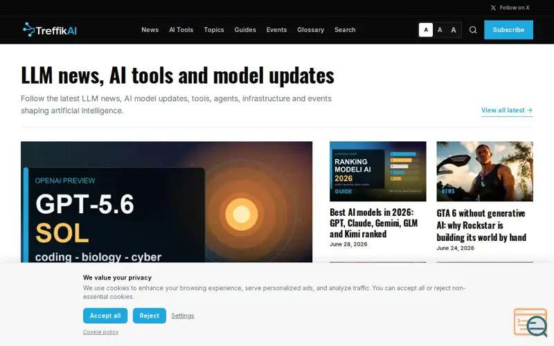 Screenshot of TreffikAI
