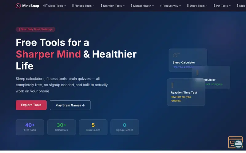 Screenshot of MindSnap
