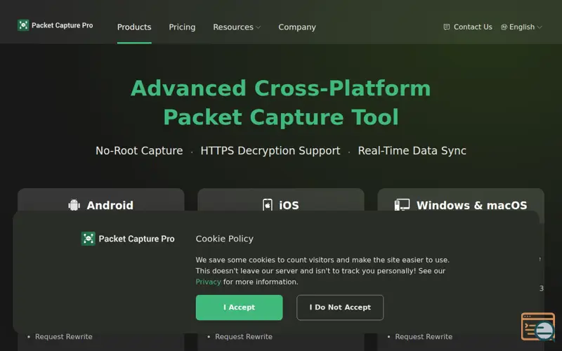 Screenshot of Packet Capture Pro