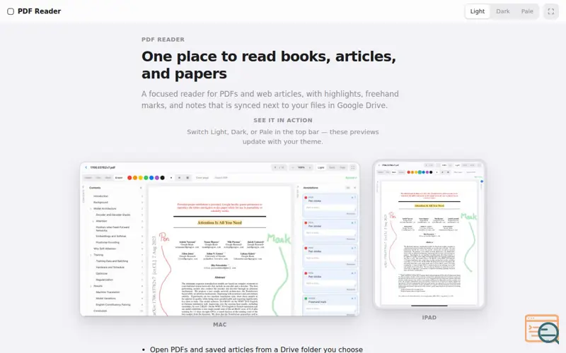 Screenshot of Pdf-reader-peach