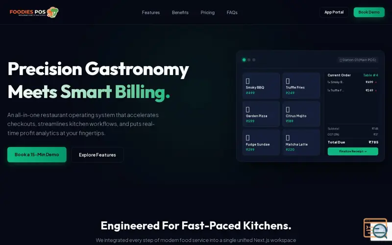 Screenshot of Foodie — Restaurant Management