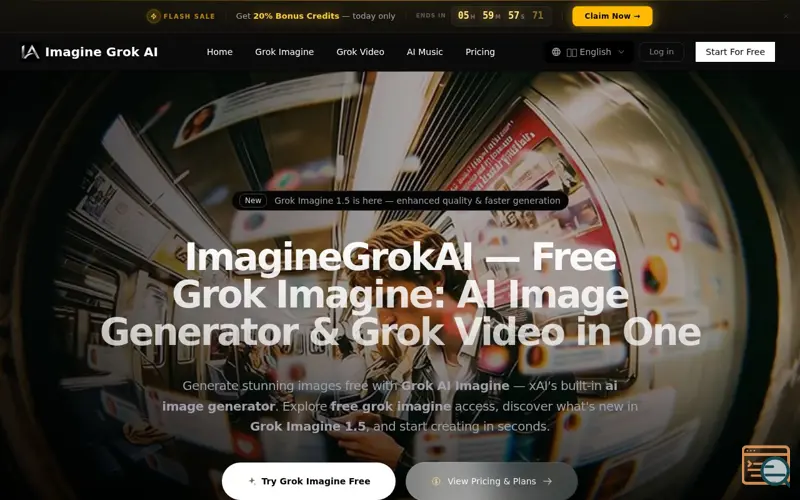 Screenshot of imaginegrokAI