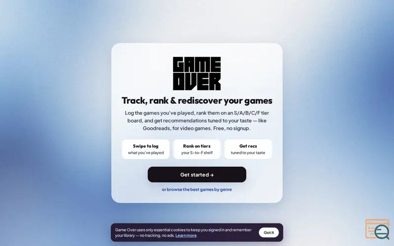 Screenshot of Game Over