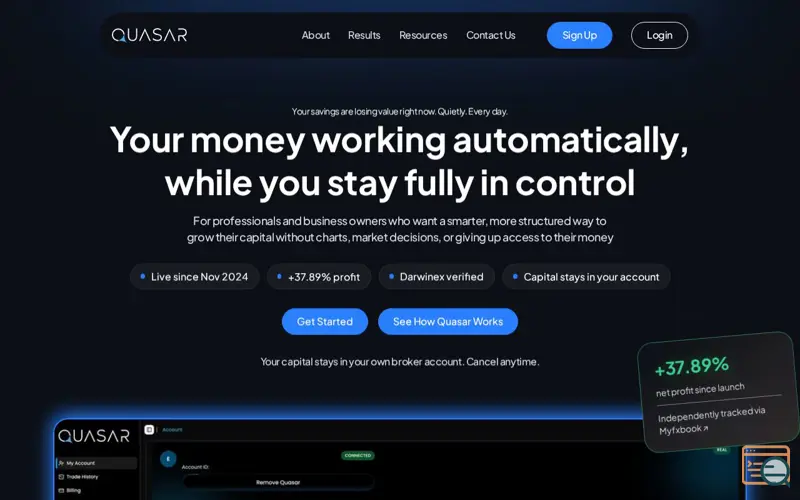 Screenshot of Quasar Systems