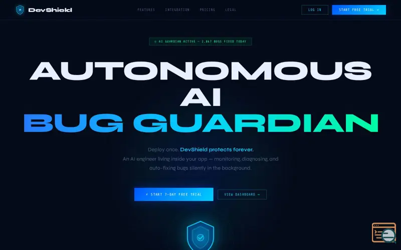 Screenshot of DevShield.