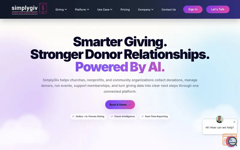 Screenshot of simplygiv