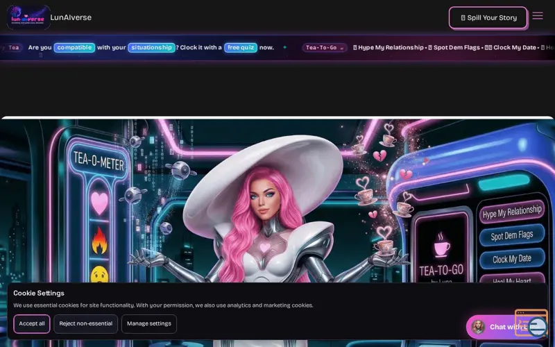 Screenshot of LunAIverse MVP
