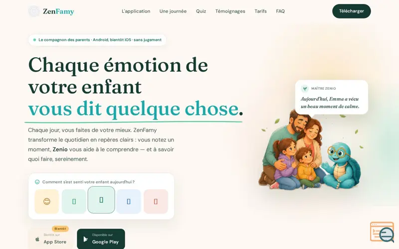 Screenshot of ZenFamy