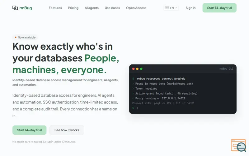 Screenshot of rmBug