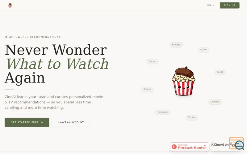 Screenshot of CineAI