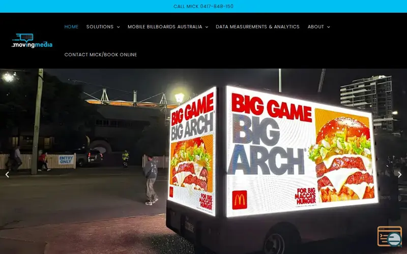Screenshot of Your Billboard Follows People Now. 