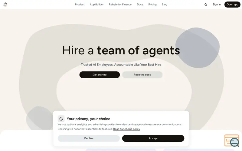 Screenshot of Rebyte.ai