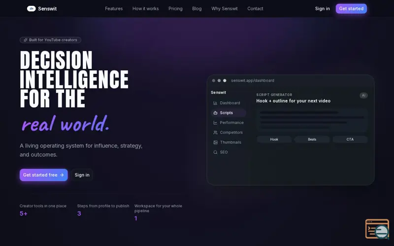 Screenshot of Senswit