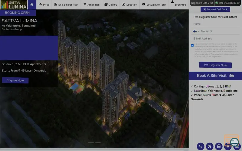 Screenshot of Studio, 1, 2 & 3 BHK Homes