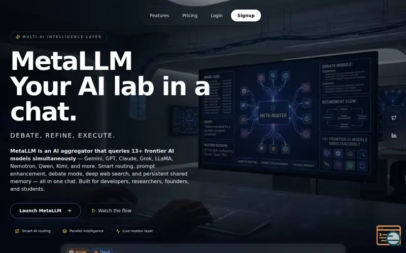 Screenshot of MetaLLM