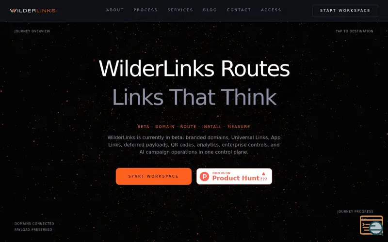 Screenshot of WilderLinks | Links That Think