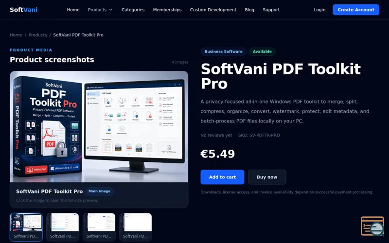 Screenshot of SoftVani