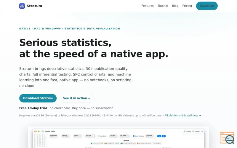 Screenshot of Stratum