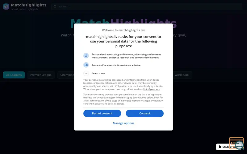 Screenshot of MatchHighlights