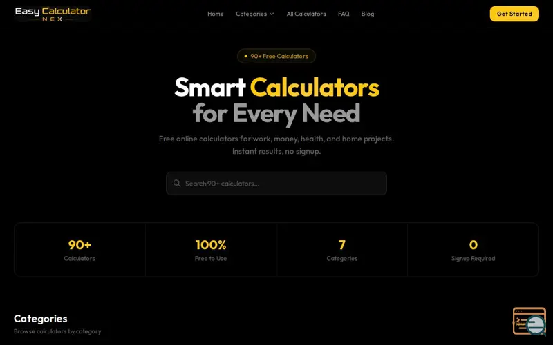 Screenshot of Easy Calculator Nex