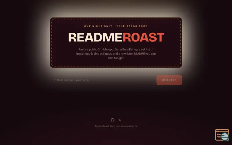 Screenshot of ReadmeRoast