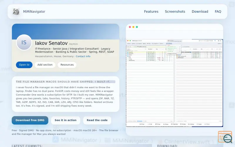 Screenshot of MiMiNavigator