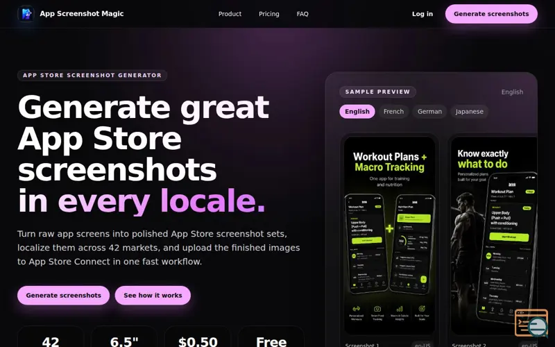 Screenshot of App Screenshot Magic