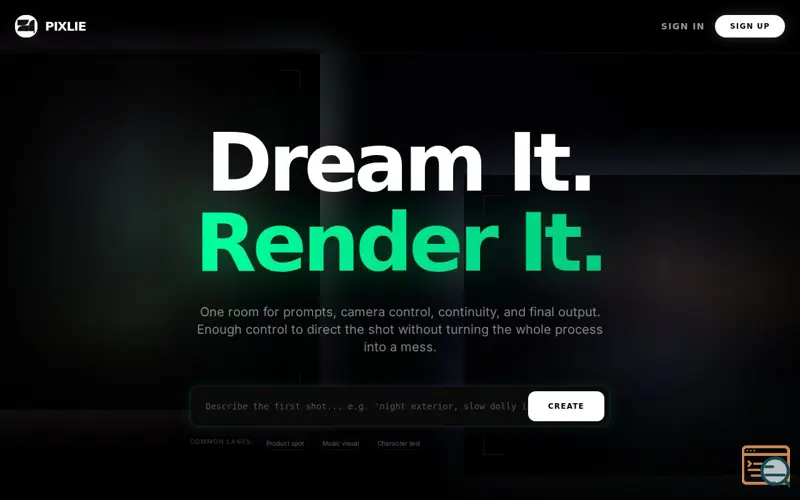 Screenshot of Pixlie