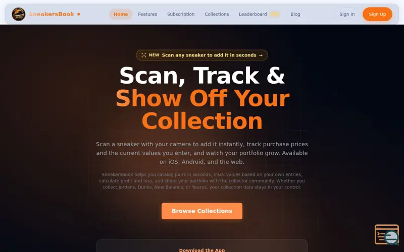 Screenshot of SneakersBook