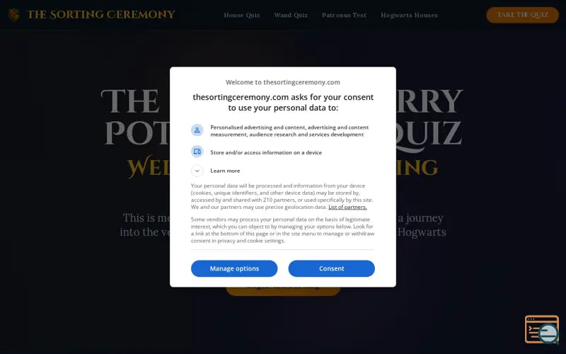Screenshot of The Sorting Ceremony