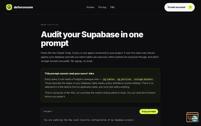 Screenshot of Defencecore
