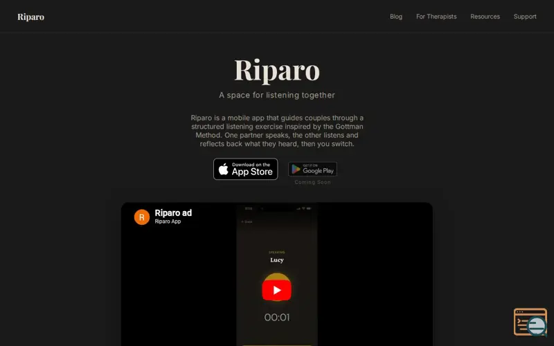 Screenshot of Riparo
