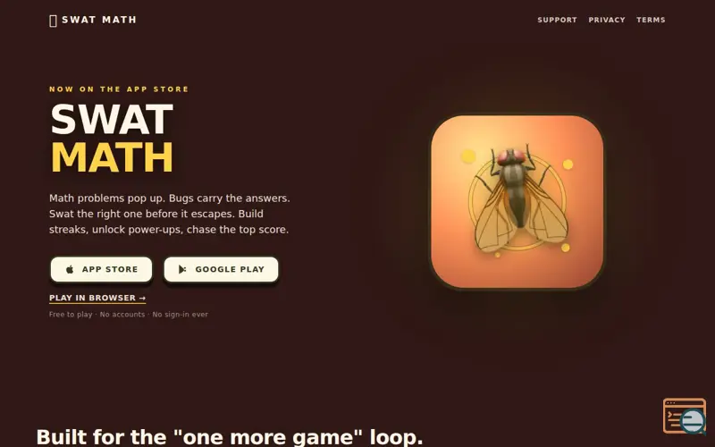 Screenshot of Swat Math