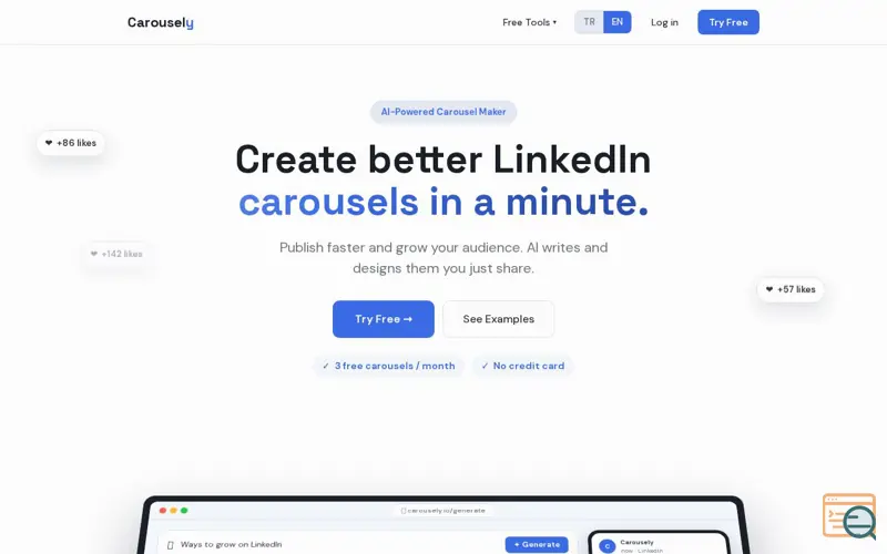 Screenshot of Carousely