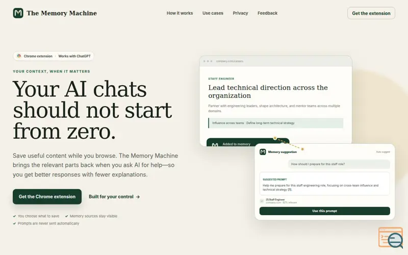 Screenshot of The Memory Machine