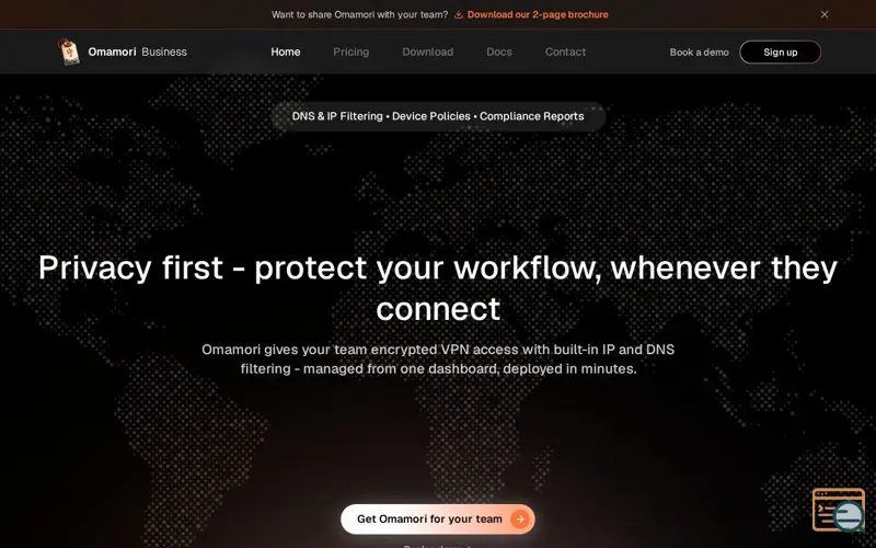 Screenshot of Omamori for Business