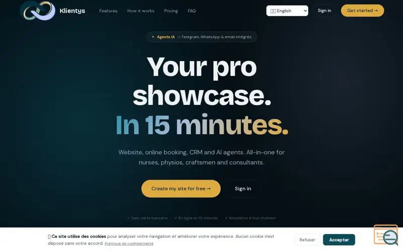 Screenshot of Klientys
