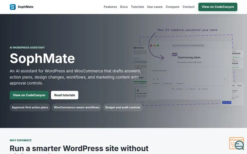 Screenshot of SophMate