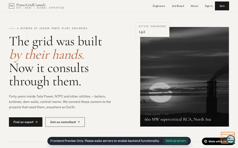 Screenshot of Consult the veterans