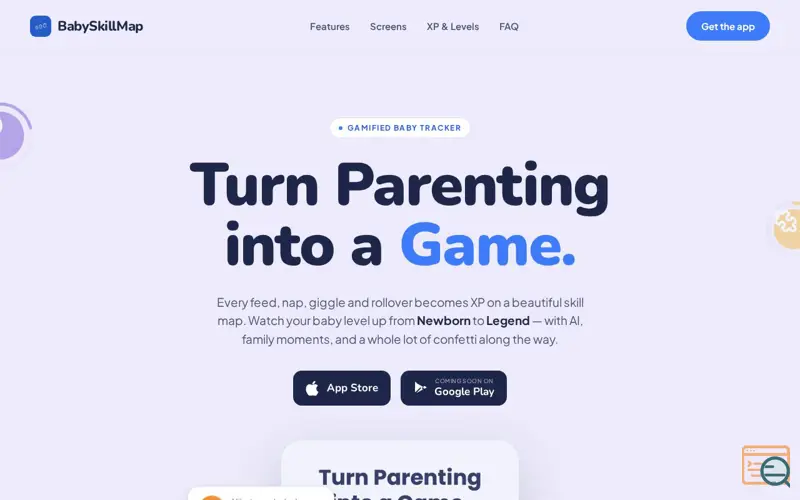 Screenshot of BabySkillMap on IOS