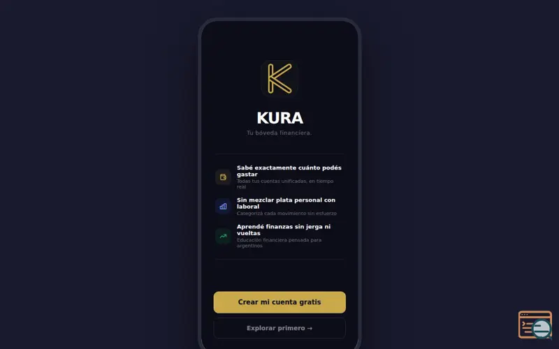 Screenshot of Kura — Tu bóveda financiera