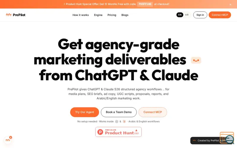 Screenshot of PrePilot Agency Suite